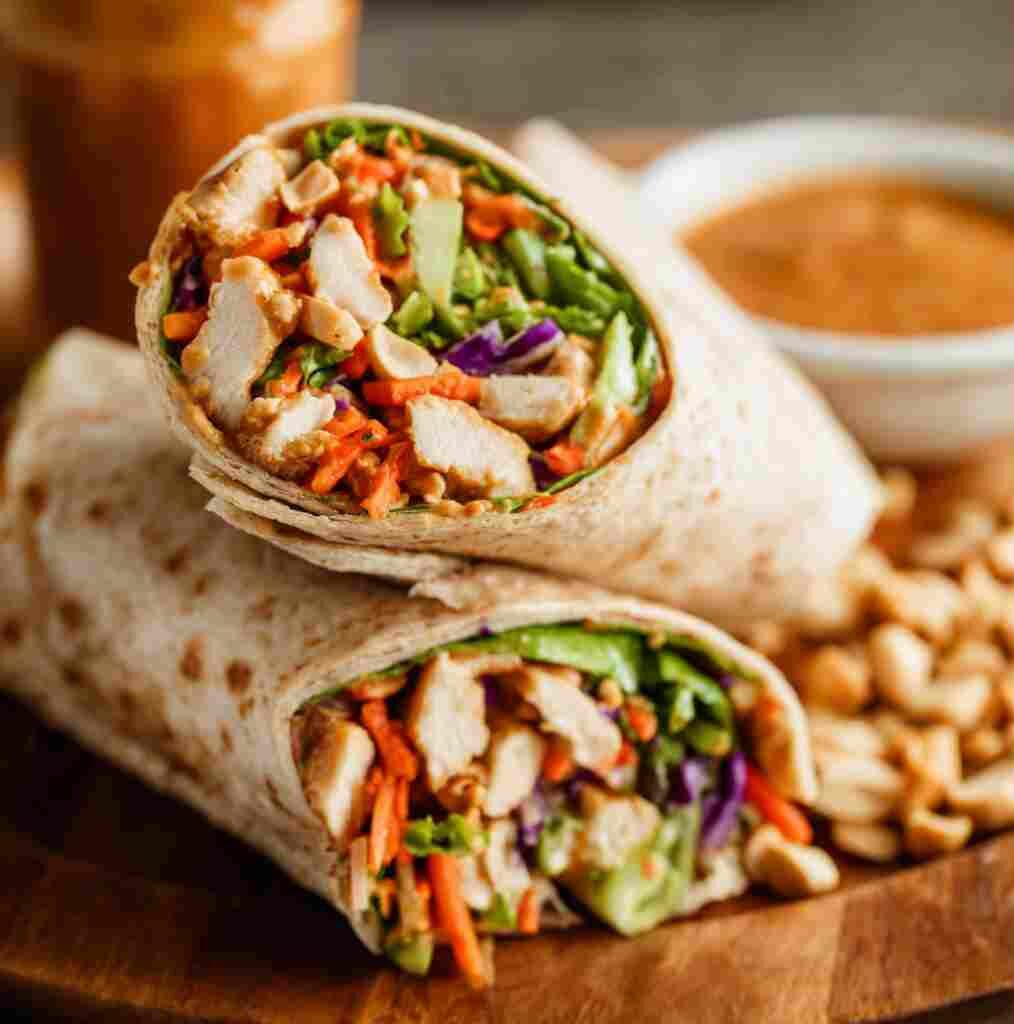 Thai Peanut Chicken Wrap