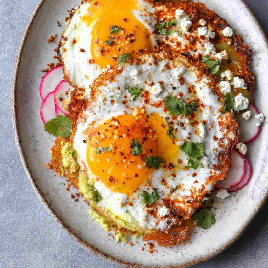 Crispy Feta Fried Eggs
