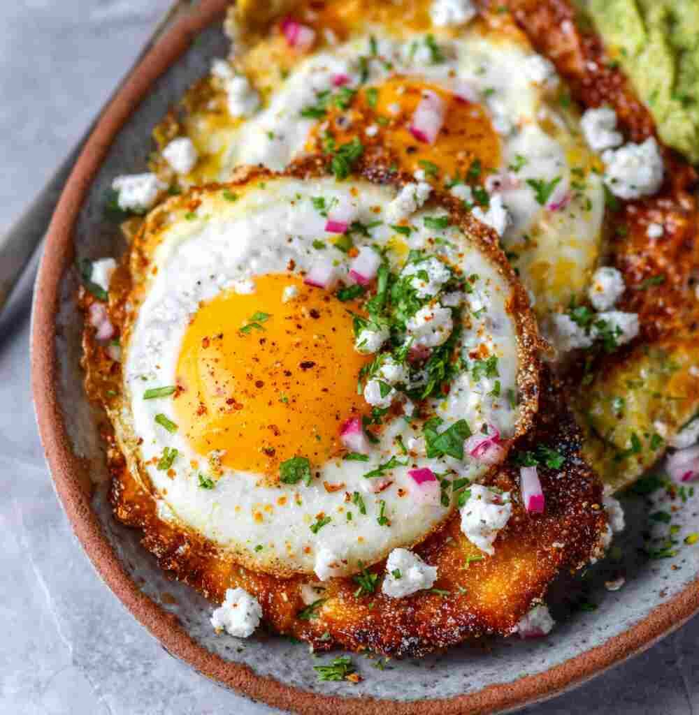 Crispy Feta Fried Eggs