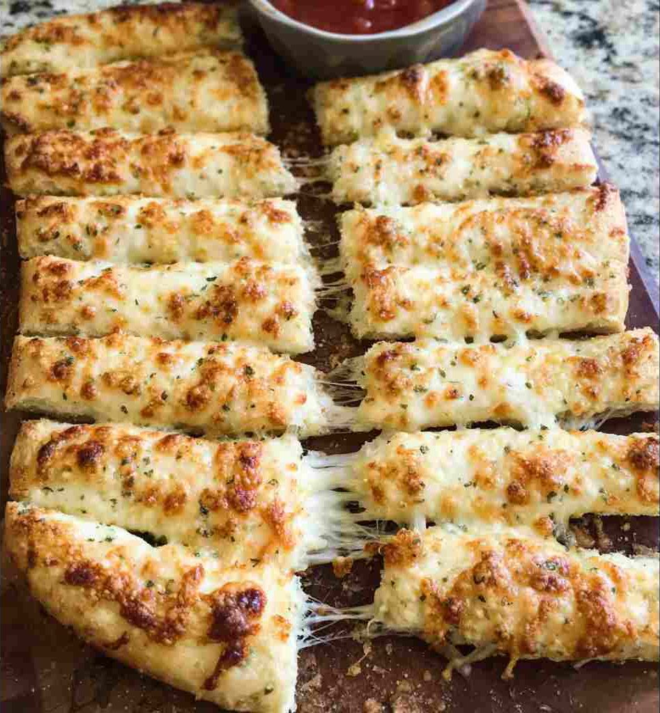Homemade Cheesy Breadsticks