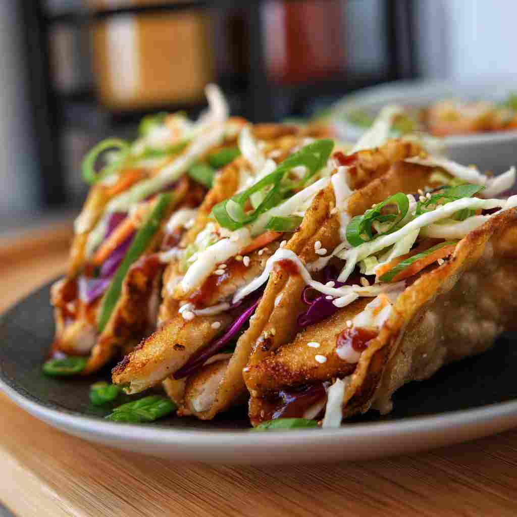 Chicken Wonton Tacos