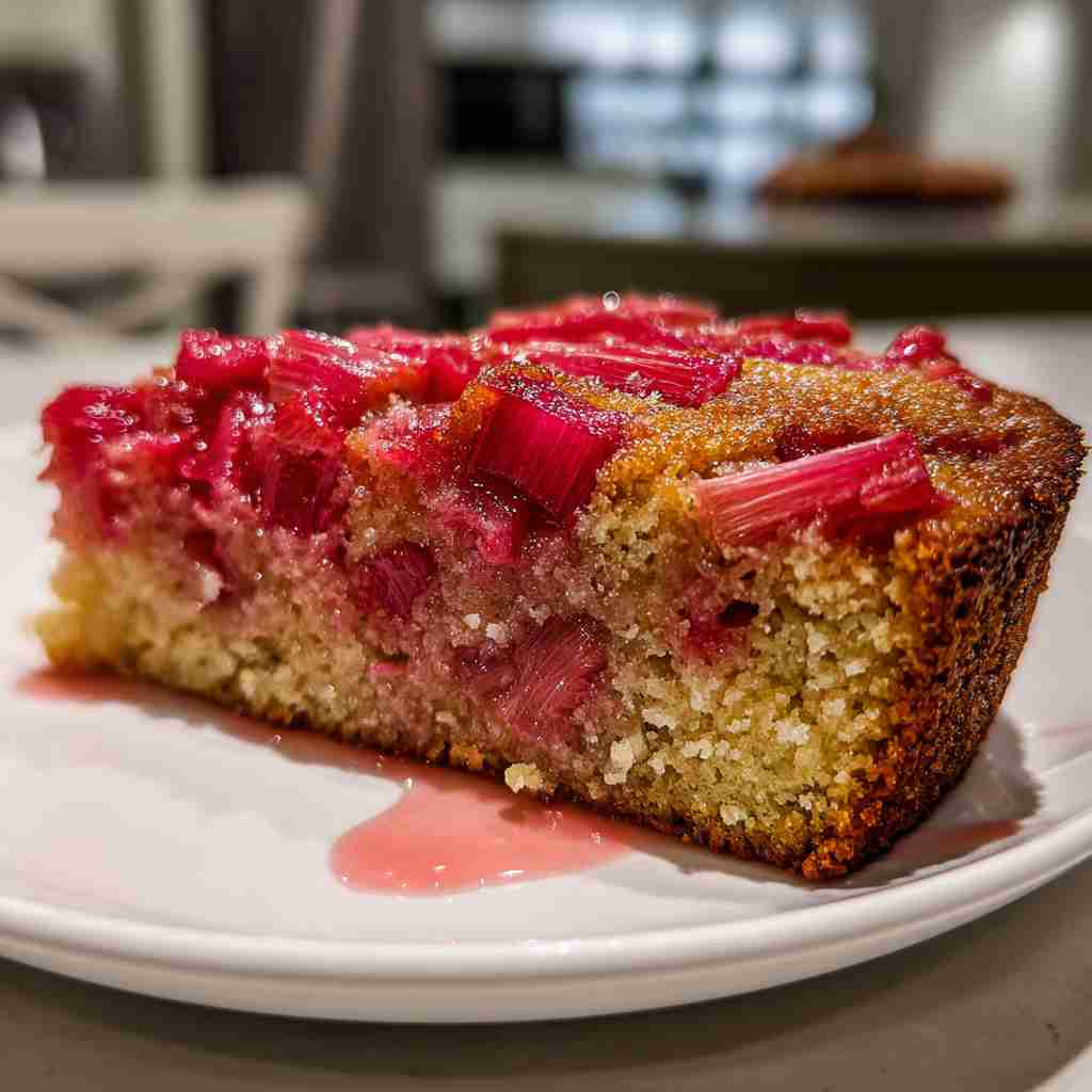 BEST EVER EASY RHUBARB CAKE