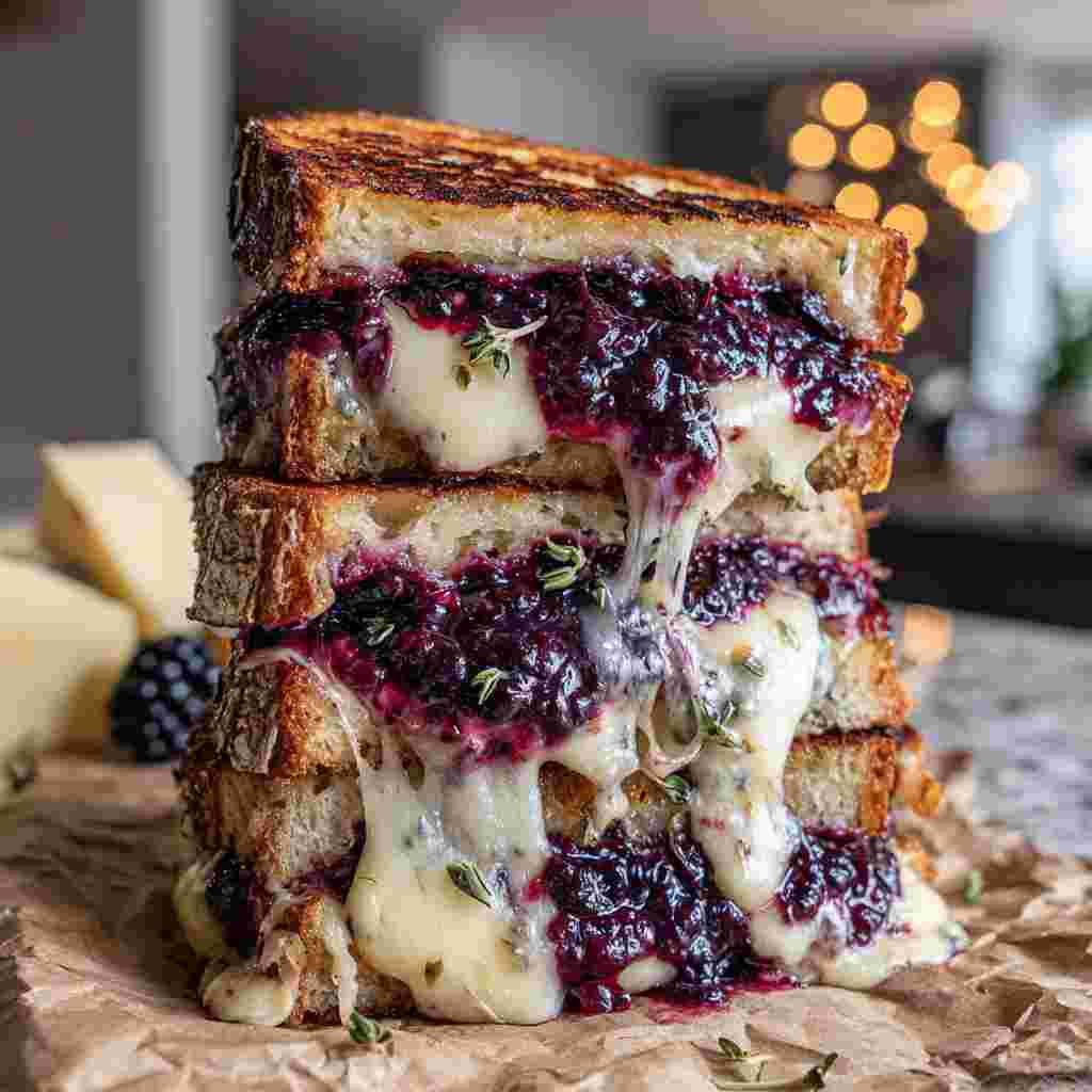 Blackberry Balsamic & Brie Grilled Cheese