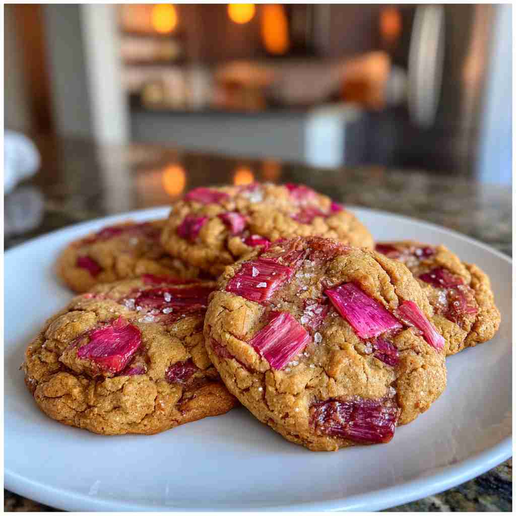 Brown Sugar Rhubarb Cookies