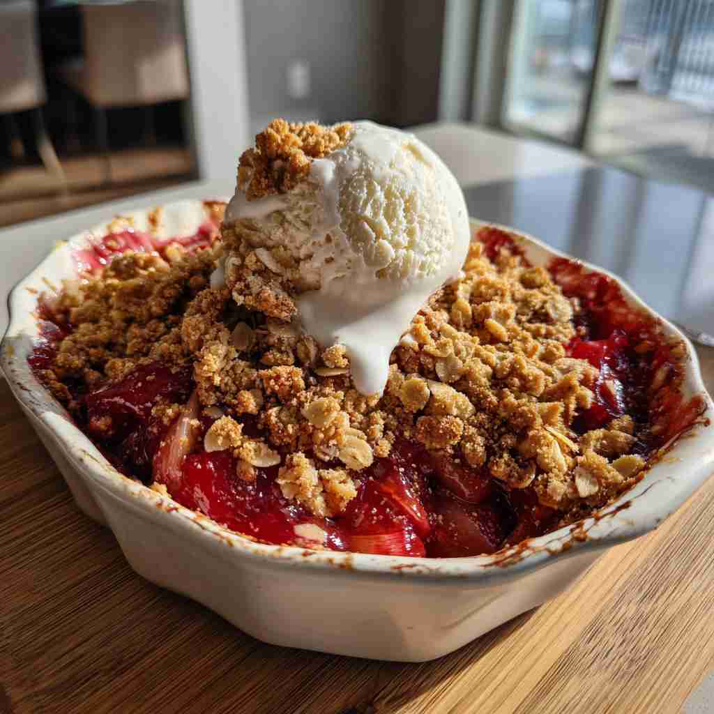 Easy Rhubarb Crisp