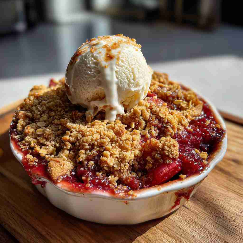Easy Rhubarb Crisp process