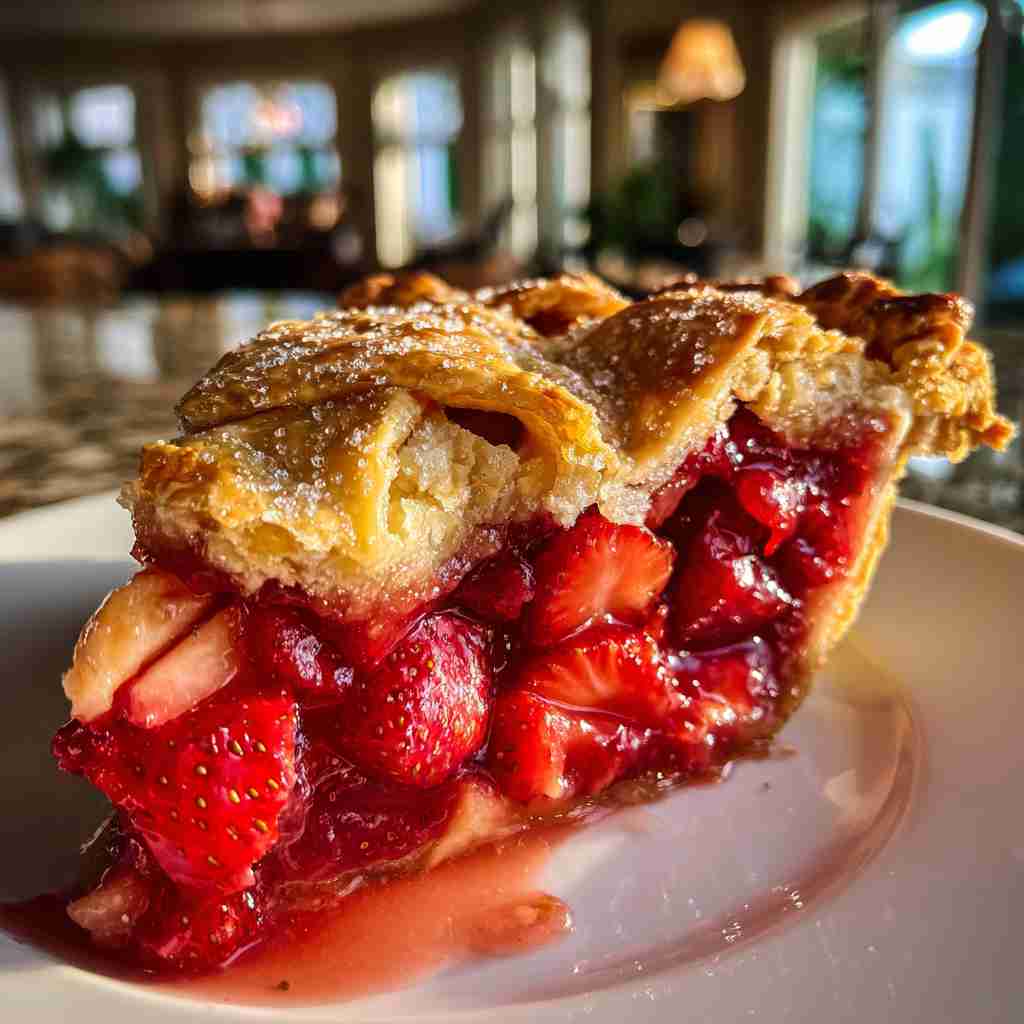 Fresh Strawberry Rhubarb Pie process
