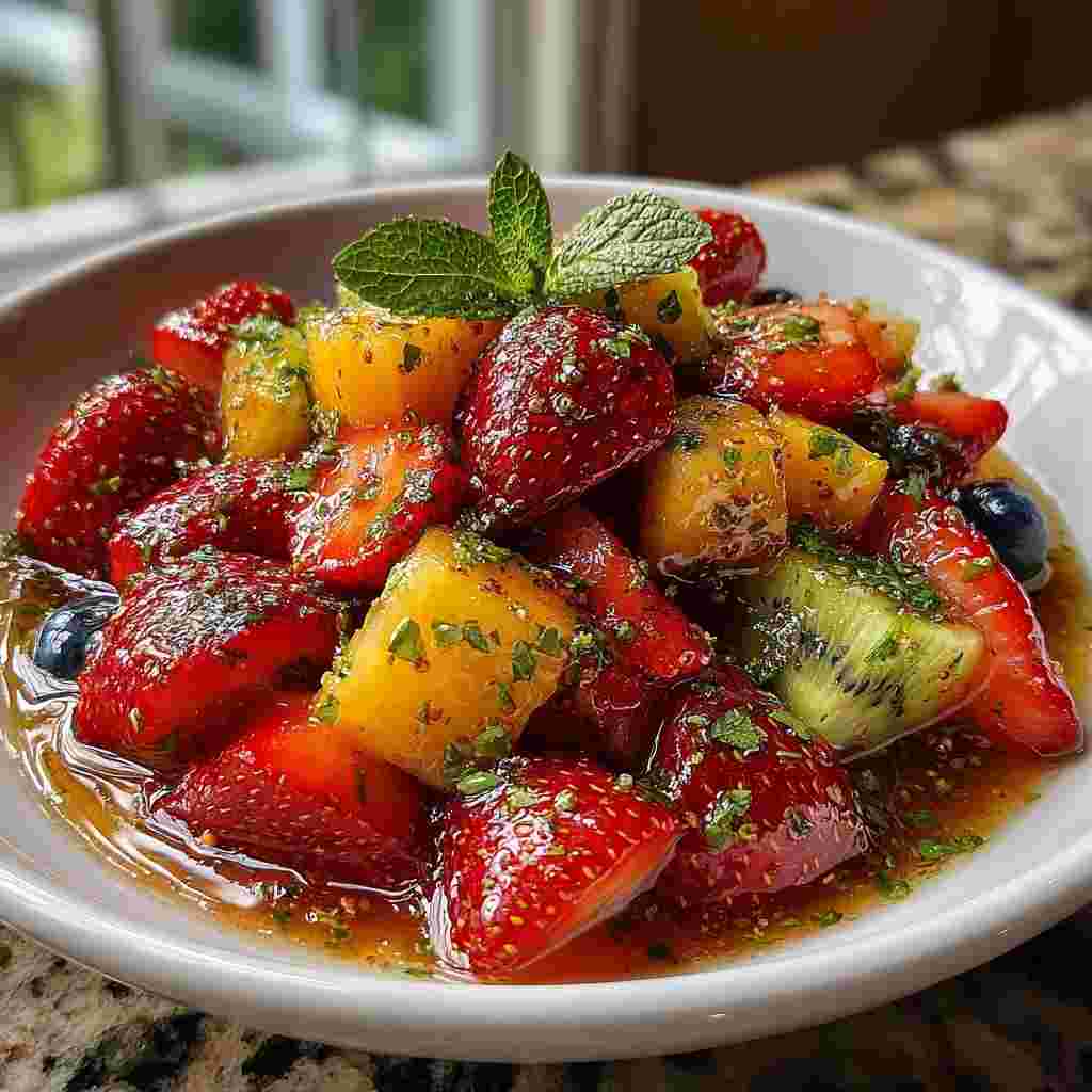 Fruit Salad - with honey lime dressing