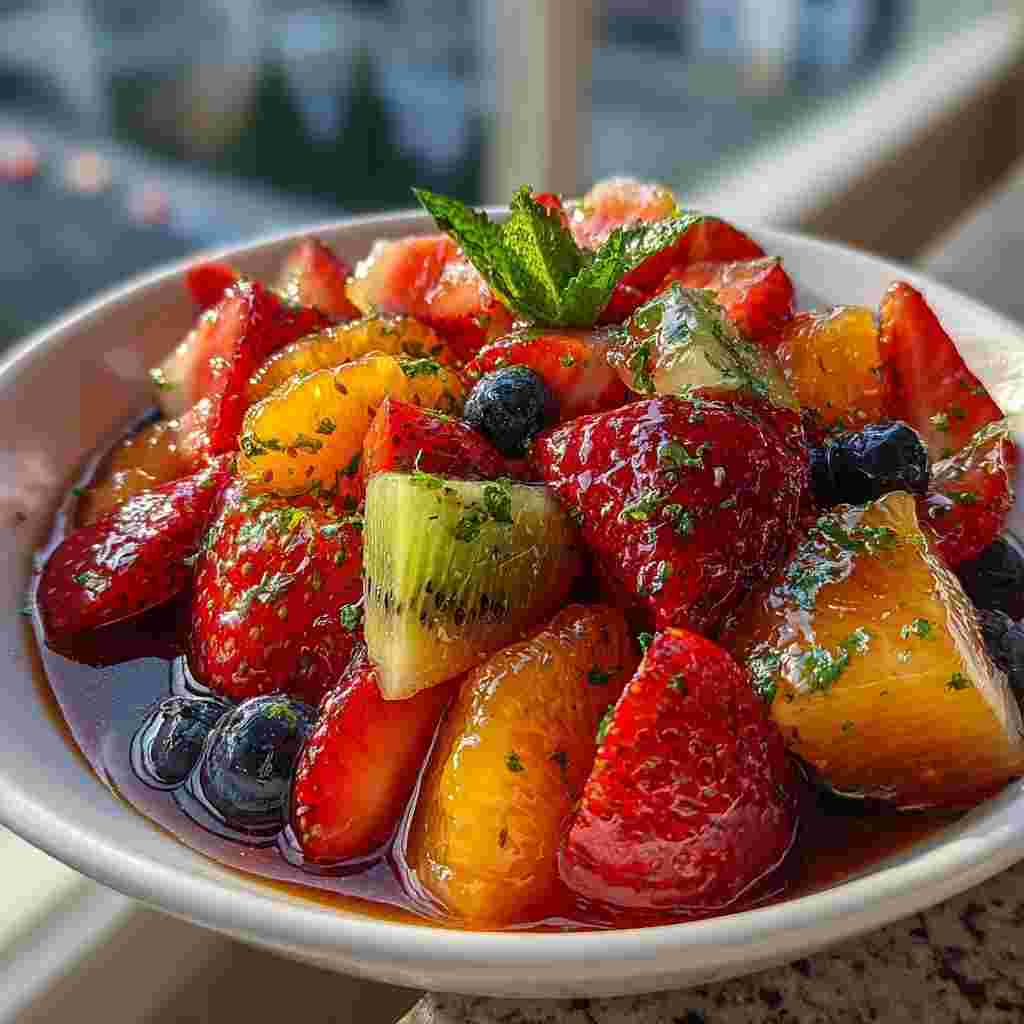 Fruit Salad - with honey lime dressing process