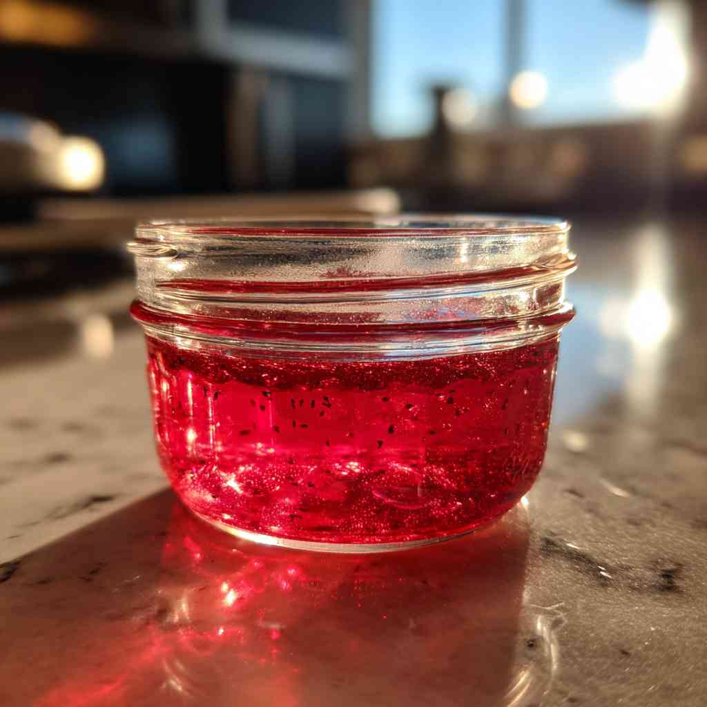 Rhubarb Vanilla Bean Jelly process