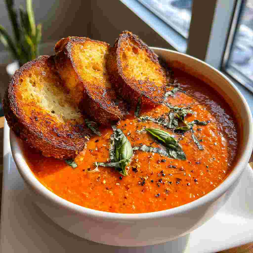 Roasted Tomato Basil Soup
