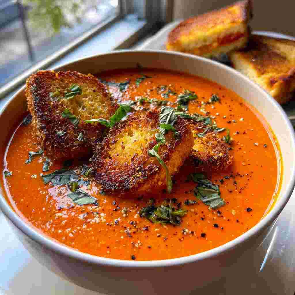 Roasted Tomato Basil Soup process