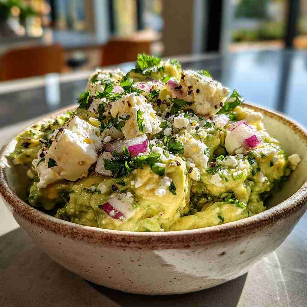 Seriously Addicting Avocado Feta Dip