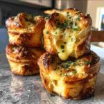 Cheesy Garlic Cruffins